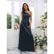 Charming Ruched One Shoulder Sleeveless Bridesmaid Dresses