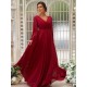Classy Ruched Chiffon V-neck Long Sleeves Bridesmaid Dresses