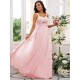 Classy Ruched Chiffon Straps Sleeveless Bridesmaid Dresses