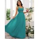 Classy Ruched Chiffon Straps Sleeveless Bridesmaid Dresses