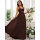 Classy Ruched Chiffon Straps Sleeveless Bridesmaid Dresses