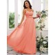 Classy Ruched Chiffon Straps Sleeveless Bridesmaid Dresses
