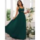 Classy Ruched Chiffon Straps Sleeveless Bridesmaid Dresses