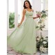 Classy Ruched Chiffon Straps Sleeveless Bridesmaid Dresses