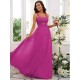 Classy Ruched Chiffon Straps Sleeveless Bridesmaid Dresses