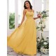 Classy Ruched Chiffon Straps Sleeveless Bridesmaid Dresses