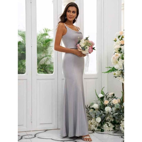 Designer Ruffles Square Sleeveless Bridesmaid Dresses