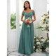 Classy Ruched Chiffon Off-the-Shoulder Sleeveless Bridesmaid Dresses