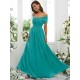 Classy Ruched Chiffon Off-the-Shoulder Sleeveless Bridesmaid Dresses