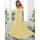 Classy Ruched Chiffon Off-the-Shoulder Sleeveless Bridesmaid Dresses