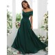 Classy Ruched Chiffon Off-the-Shoulder Sleeveless Bridesmaid Dresses