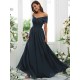 Classy Ruched Chiffon Off-the-Shoulder Sleeveless Bridesmaid Dresses