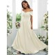 Classy Ruched Chiffon Off-the-Shoulder Sleeveless Bridesmaid Dresses