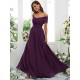 Classy Ruched Chiffon Off-the-Shoulder Sleeveless Bridesmaid Dresses