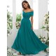 Classy Ruched Chiffon Off-the-Shoulder Sleeveless Bridesmaid Dresses