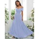 Classy Ruched Chiffon Off-the-Shoulder Sleeveless Bridesmaid Dresses