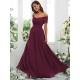 Classy Ruched Chiffon Off-the-Shoulder Sleeveless Bridesmaid Dresses