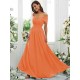Classy Ruched Chiffon Off-the-Shoulder Sleeveless Bridesmaid Dresses