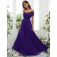 Classy Ruched Chiffon Off-the-Shoulder Sleeveless Bridesmaid Dresses