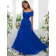 Classy Ruched Chiffon Off-the-Shoulder Sleeveless Bridesmaid Dresses
