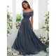 Classy Ruched Chiffon Off-the-Shoulder Sleeveless Bridesmaid Dresses