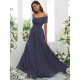 Classy Ruched Chiffon Off-the-Shoulder Sleeveless Bridesmaid Dresses