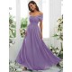 Classy Ruched Chiffon Off-the-Shoulder Sleeveless Bridesmaid Dresses