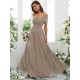Classy Ruched Chiffon Off-the-Shoulder Sleeveless Bridesmaid Dresses
