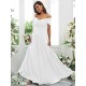 Classy Ruched Chiffon Off-the-Shoulder Sleeveless Bridesmaid Dresses
