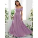 Classy Ruched Chiffon Off-the-Shoulder Sleeveless Bridesmaid Dresses