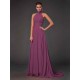 Charming Halter Sleeveless Hand-Made Flower Long Chiffon Bridesmaid Dresses