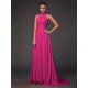 Charming Halter Sleeveless Hand-Made Flower Long Chiffon Bridesmaid Dresses