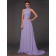 Charming Halter Sleeveless Hand-Made Flower Long Chiffon Bridesmaid Dresses