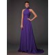 Charming Halter Sleeveless Hand-Made Flower Long Chiffon Bridesmaid Dresses
