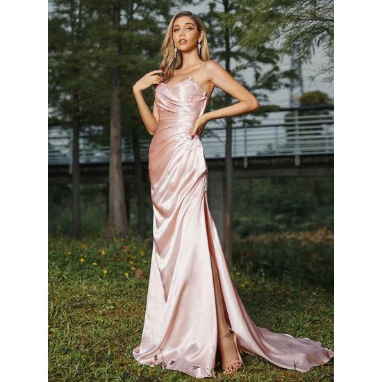 Beautiful Ruched Sweetheart Sleeveless Bridesmaid Dresses