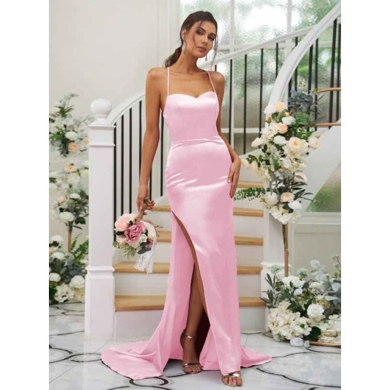 Charming Ruched Square Sleeveless Bridesmaid Dresses