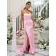 Charming Ruched Square Sleeveless Bridesmaid Dresses