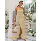 Charming Ruched Square Sleeveless Bridesmaid Dresses