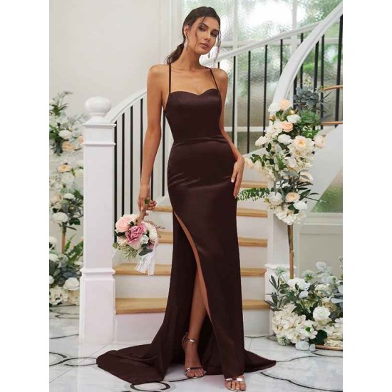 Charming Ruched Square Sleeveless Bridesmaid Dresses
