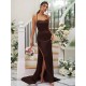 Charming Ruched Square Sleeveless Bridesmaid Dresses