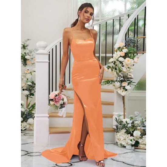 Charming Ruched Square Sleeveless Bridesmaid Dresses