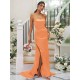 Charming Ruched Square Sleeveless Bridesmaid Dresses