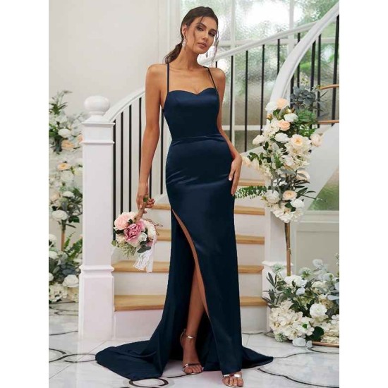 Charming Ruched Square Sleeveless Bridesmaid Dresses