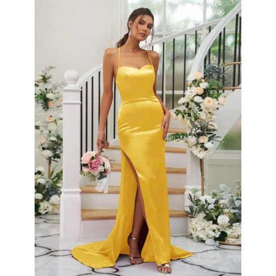 Charming Ruched Square Sleeveless Bridesmaid Dresses