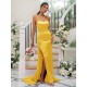 Charming Ruched Square Sleeveless Bridesmaid Dresses