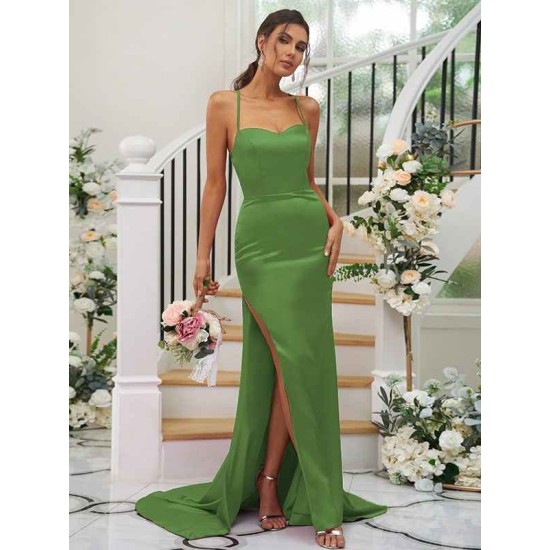Charming Ruched Square Sleeveless Bridesmaid Dresses