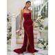 Charming Ruched Square Sleeveless Bridesmaid Dresses