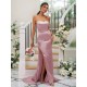 Charming Ruched Square Sleeveless Bridesmaid Dresses