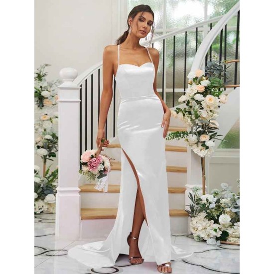 Charming Ruched Square Sleeveless Bridesmaid Dresses