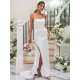 Charming Ruched Square Sleeveless Bridesmaid Dresses